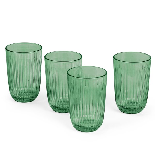 Hammershøi vattenglas, 37 cl, Ø 8 cm, 4 st, grön