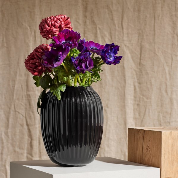 Hammershøi vase 21 cm, svart