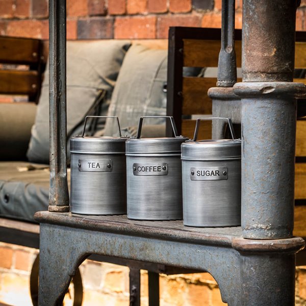 Industrial Vintage Kaffeburk Metall