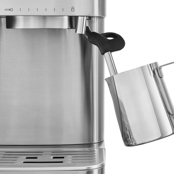 Espressomaskin med kaffekvern, stainless steel