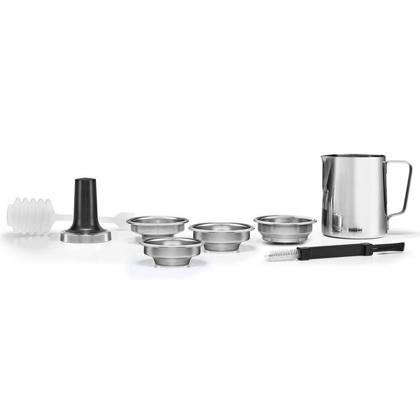 Espressomaskin med kaffekvern, stainless steel