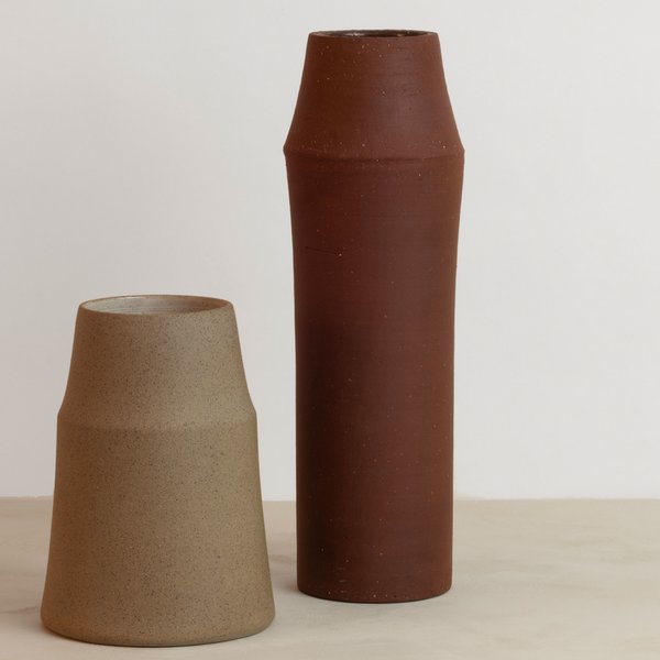 Clay vase 32 cm, terrakotta