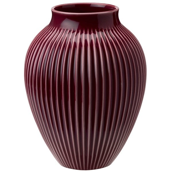 Vase 20 cm, ripple berry