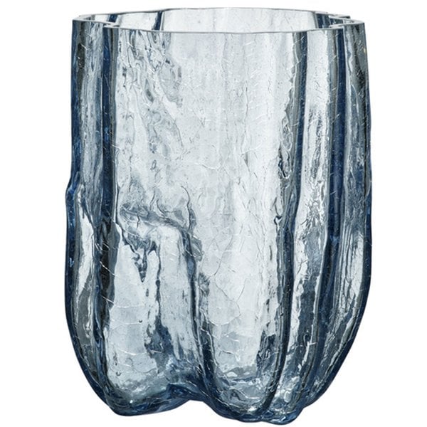 Crackle vase 270 mm, circular glass