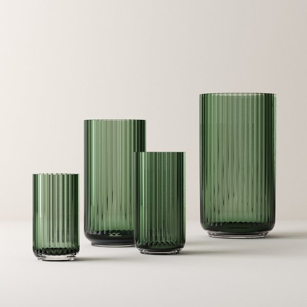 Vase 20 cm., Glass Copenhagen Green