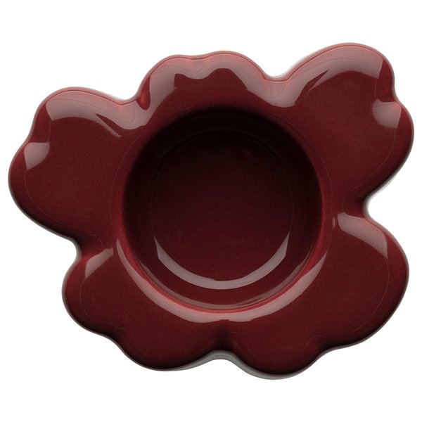 Unikko Shape telysholder 10x3 cm, reddish brown