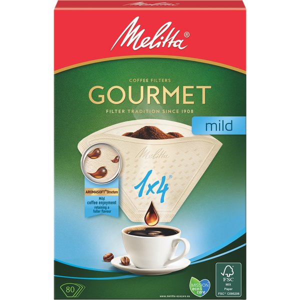 kaffefilter 1x4/80 Gourmet Mild