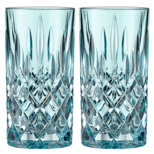 Noblesse longdrinkglass, aqua, 2 stk