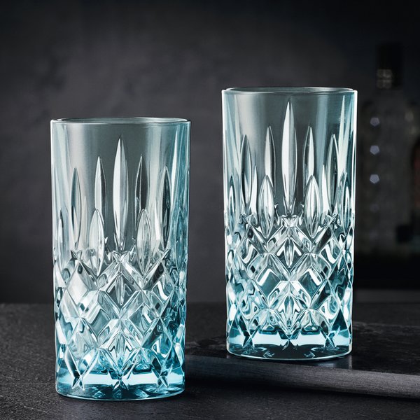 Noblesse longdrinkglass, aqua, 2 stk