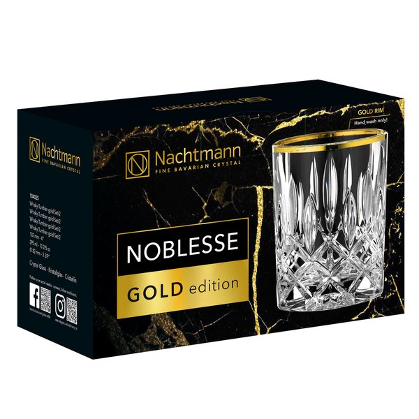 Noblesse tumblerglass 2-stk, 29,5 cl, gold