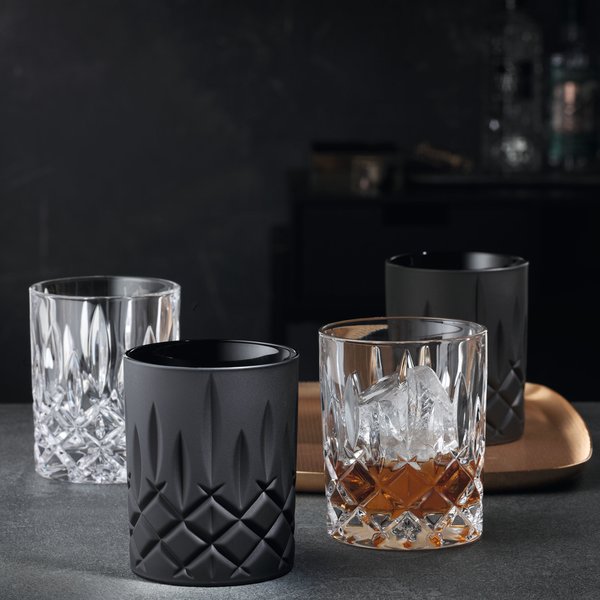 Noblesse Whisky tumblerglass 29,5 cl, svart, 2 stk