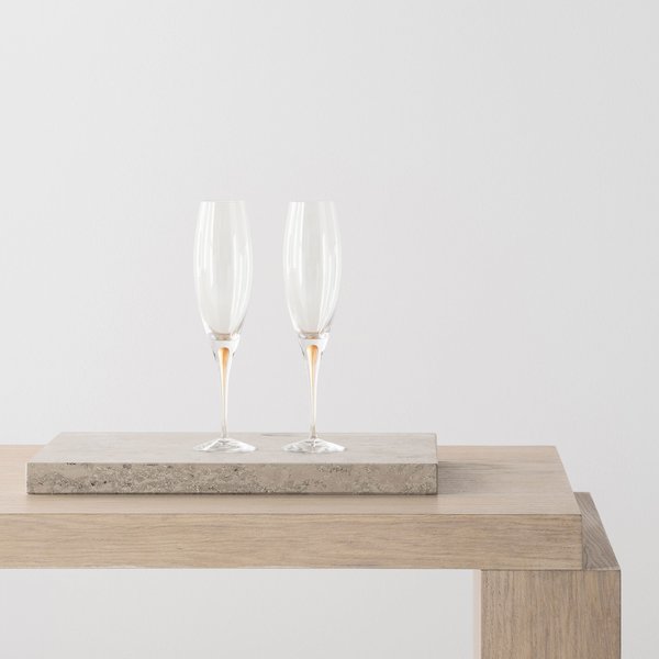 Intermezzo champagneglas guld, 2 stk