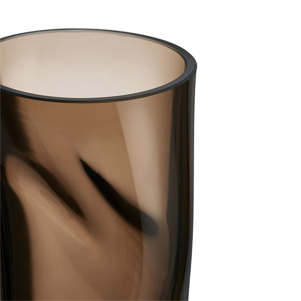 Squeeze vase 23 cm, smokey brown