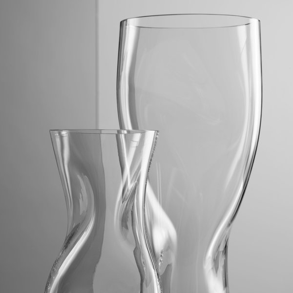 Squeeze vase 34 cm, klar