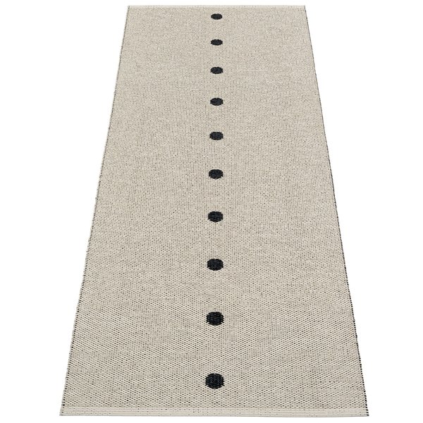 Gulvteppe Peg, 70 x 200 cm, black/linen