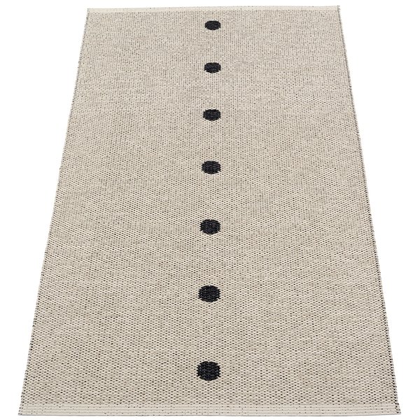 Gulvteppe Peg, 70 x 140 cm, black/linen