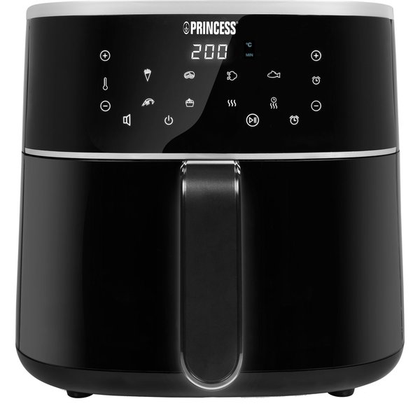 Airfryer 6 liter, svart/sølv