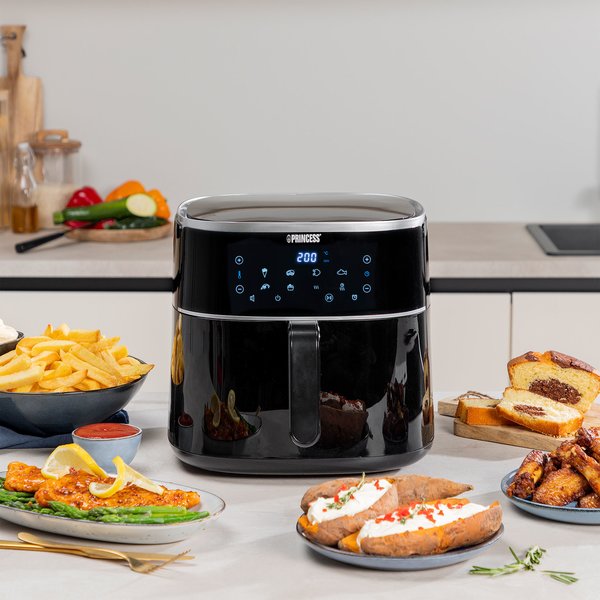 Digital airfryer 8 liter, svart