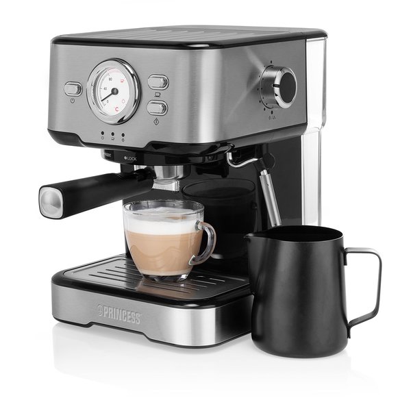 Espresso- och kapselmaskin 1,5 liter, silver