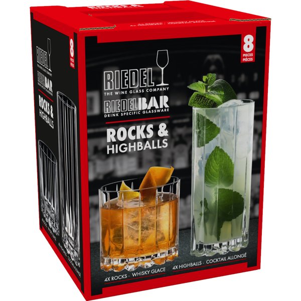 Drink specific rocks & highball glas, 8-pack