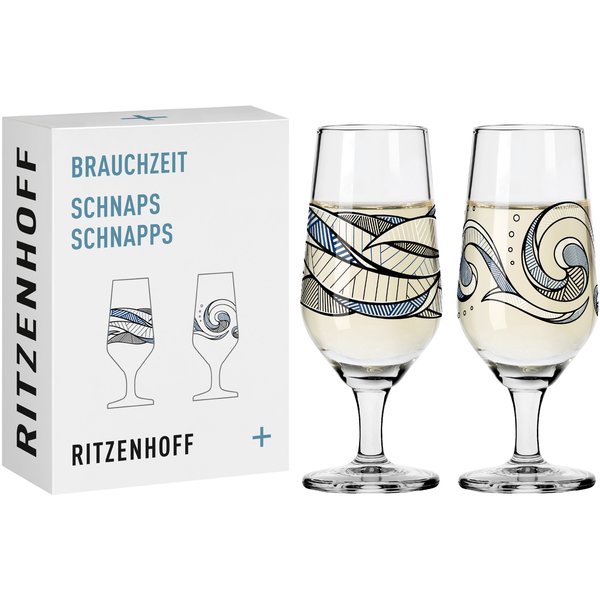 Brauchzeit snapsglass 2-pakning, NO:5&6