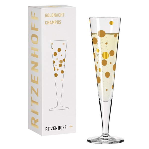 Goldnacht No.41 champagneglass, 2 stk