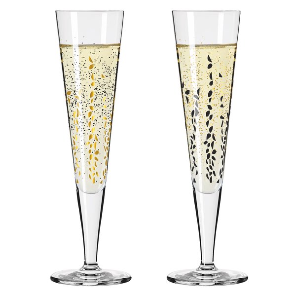 Goldnacht Sparkle champagneglass, 2 stk