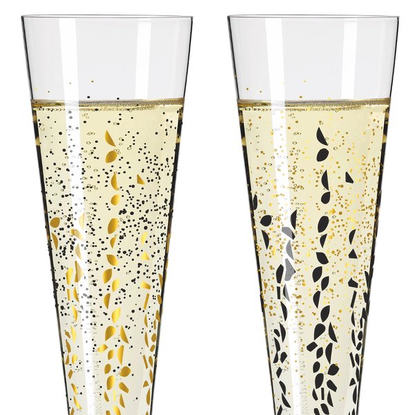 Goldnacht Sparkle champagneglass, 2 stk