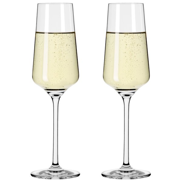 Lichtweiss champagneglass, 2 stk