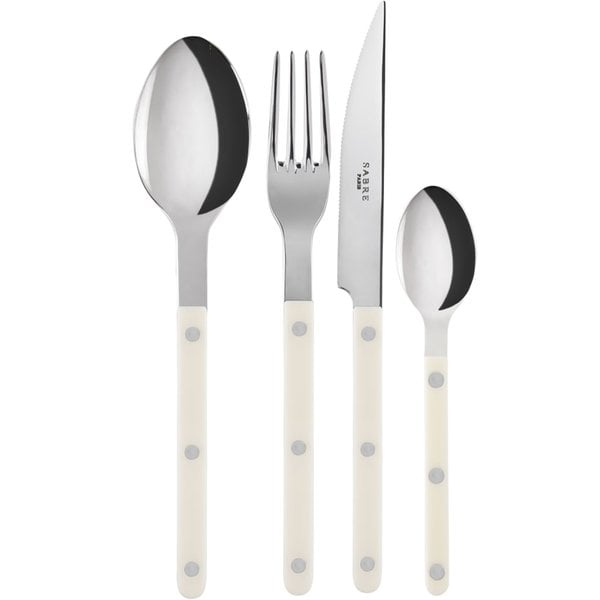 Bistrot Solid bestickset 4 delar, ivory