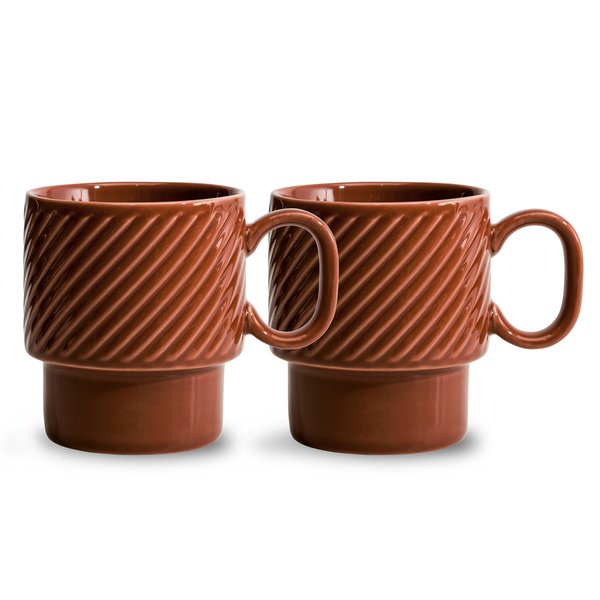 Coffee & More kaffekrus 2-pack, terracotta