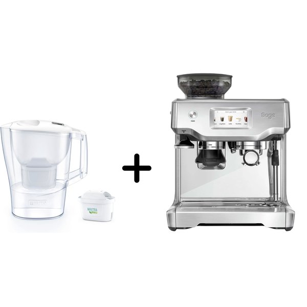 SES880BSS The Barista Touch™ espressomaskin + Brita Aluna filterkanne