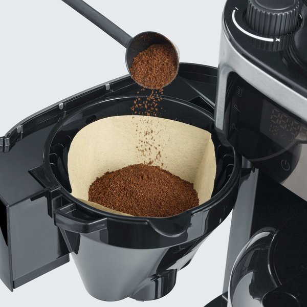 Termoskaffemaskin med innebygget kvern