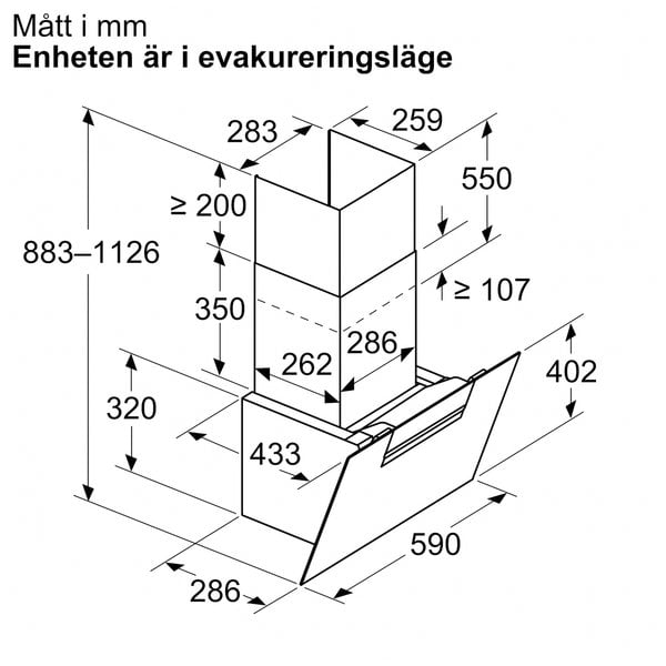 LC67KFN60 iQ300 væghængt emhætte