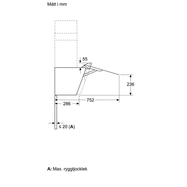 LC67KFN60 iQ300 veggmontert kjøkkenvifte