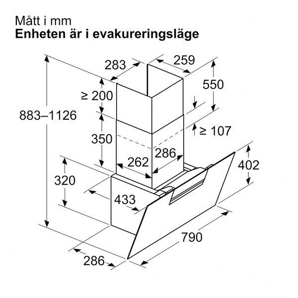 LC87KFN60 iQ300 veggmontert kjøkkenvifte