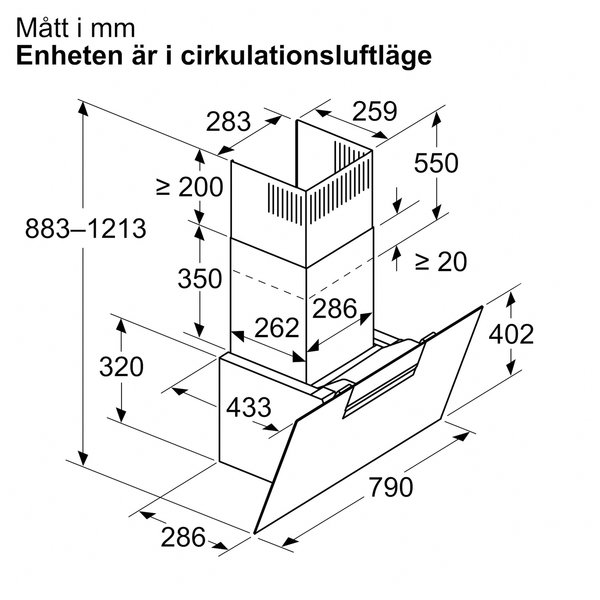 LC87KFN60 iQ300 veggmontert kjøkkenvifte