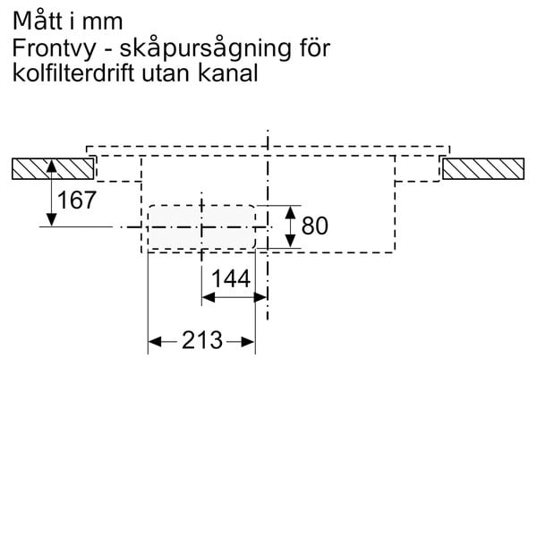 ED811BS16E iQ300 induktionskogeplade med integreret emhætte 80 cm