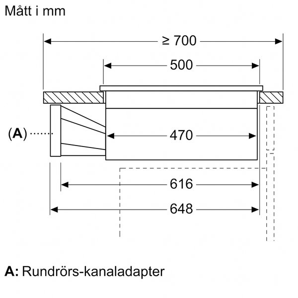 ED811BS16E iQ300 induksjonstopp med integrert ventilator 80 cm