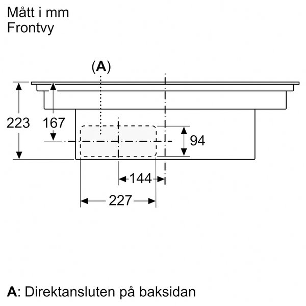 ED811BS16E iQ300 induksjonstopp med integrert ventilator 80 cm