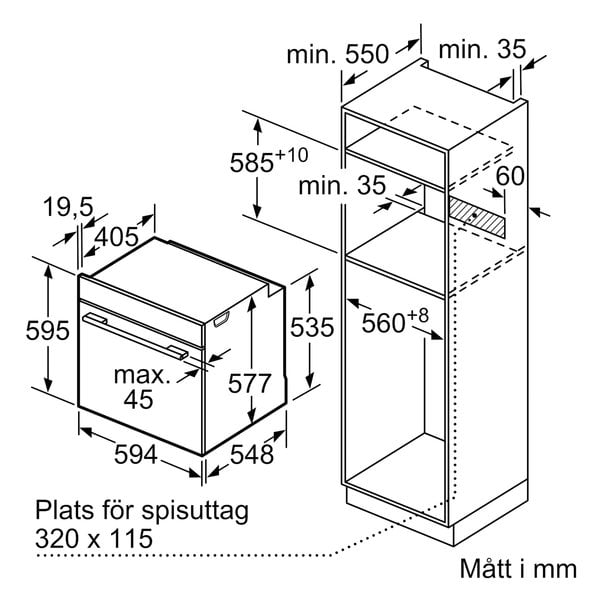 HR736G1B1 iQ700 innbyggingsovn med damp, svart