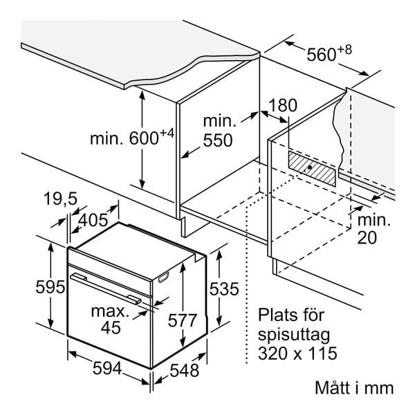 HR736G1B1 iQ700 innbyggingsovn med damp, svart