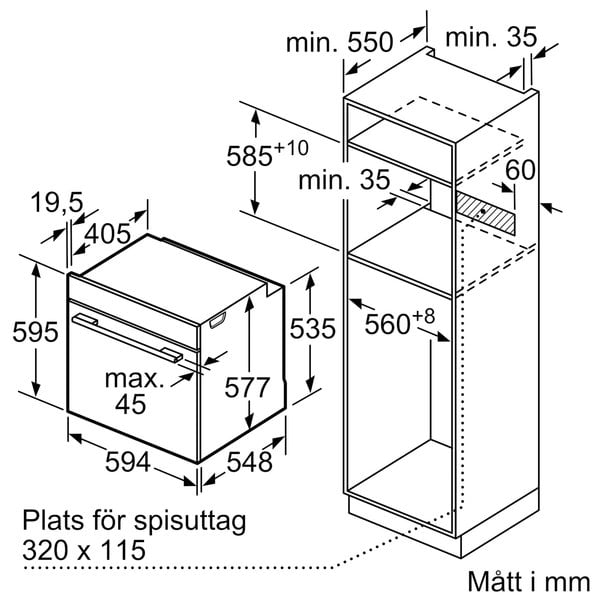 HB772A1B1 iQ700 innbyggingsovn, svart