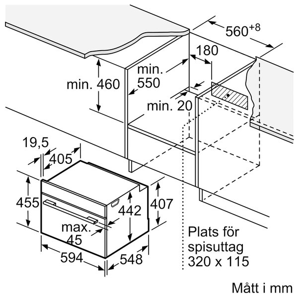 CM724G1B1 iQ700 kompakt ovn/mikrobølgeovn, svart