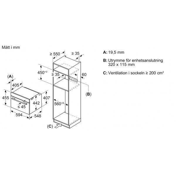 CM724G1B1 iQ700 kompakt ovn/mikrobølgeovn, svart