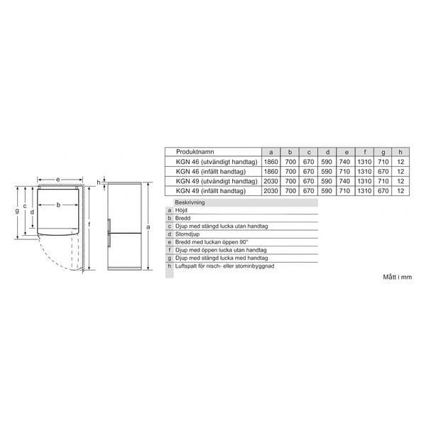 KG49NXIEP iQ300 Inox-Easyclean kjøle- og fryseskap