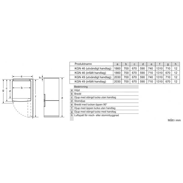 KG49NXXEA iQ300 kjøle- og fryseskap, blacksteel