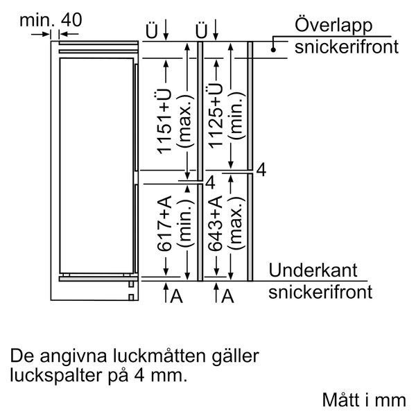 KI87VVFE1 iQ300 kjøleskap, integrert