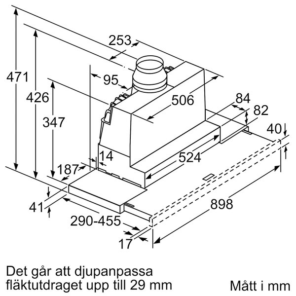 LI97RB531 iQ300 uttrekkbar kjøkkenvifte, sølv