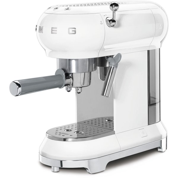ECF01WHEU Retro 50'er espressomaskine, hvid